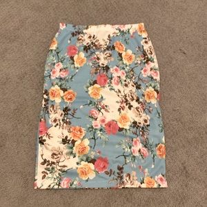 Floral Pencil Skirt
